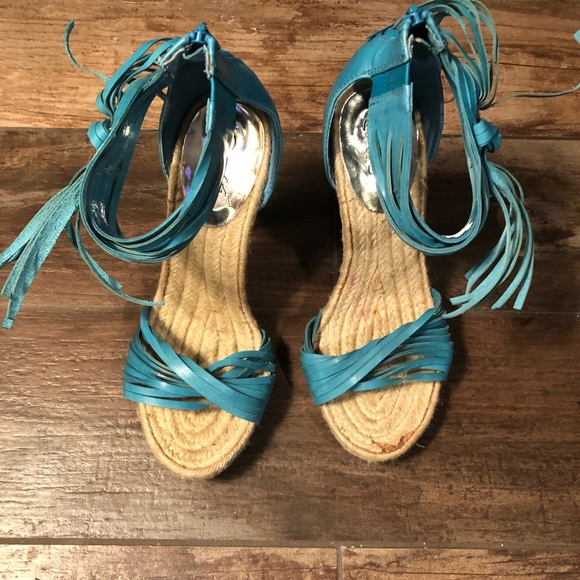 Carlos Santana Turquoise Platforms 7.0 - Picture 2 of 6